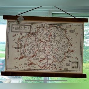 Yosemite Canvas tapestry with wood top and bottom BRAND NEW WITH TAGS